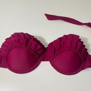 Strapless Swimsuit Push Up Top - Medium - Burgundy